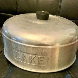 Vintage aluminum cake dome